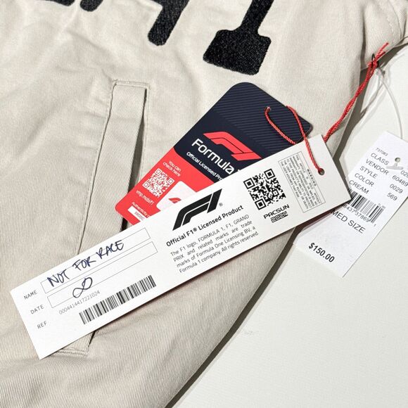 NWT $150 F1 Formula 1 x PacSun Ground Effect Racing Jacket 2024 Cream Men Size M - Picture 7 of 16